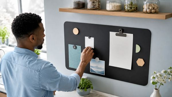 Organisateur mural aimanté pour bureau et cuisine efficace